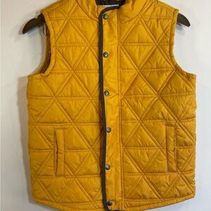 Gymboree Moto Boss Yellow Quilted Vest Sz L (10/12) Kids Puffer Vest Winter EUC